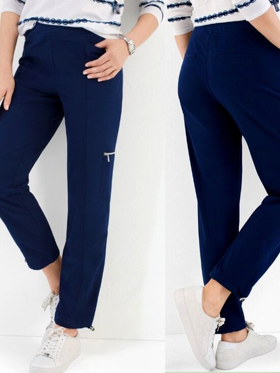 Zenergy By Chicos Pants - Zenergy By Chicos Women's Neema Zippered Side Pocket Cargo Pants Size 0/‎ US-4